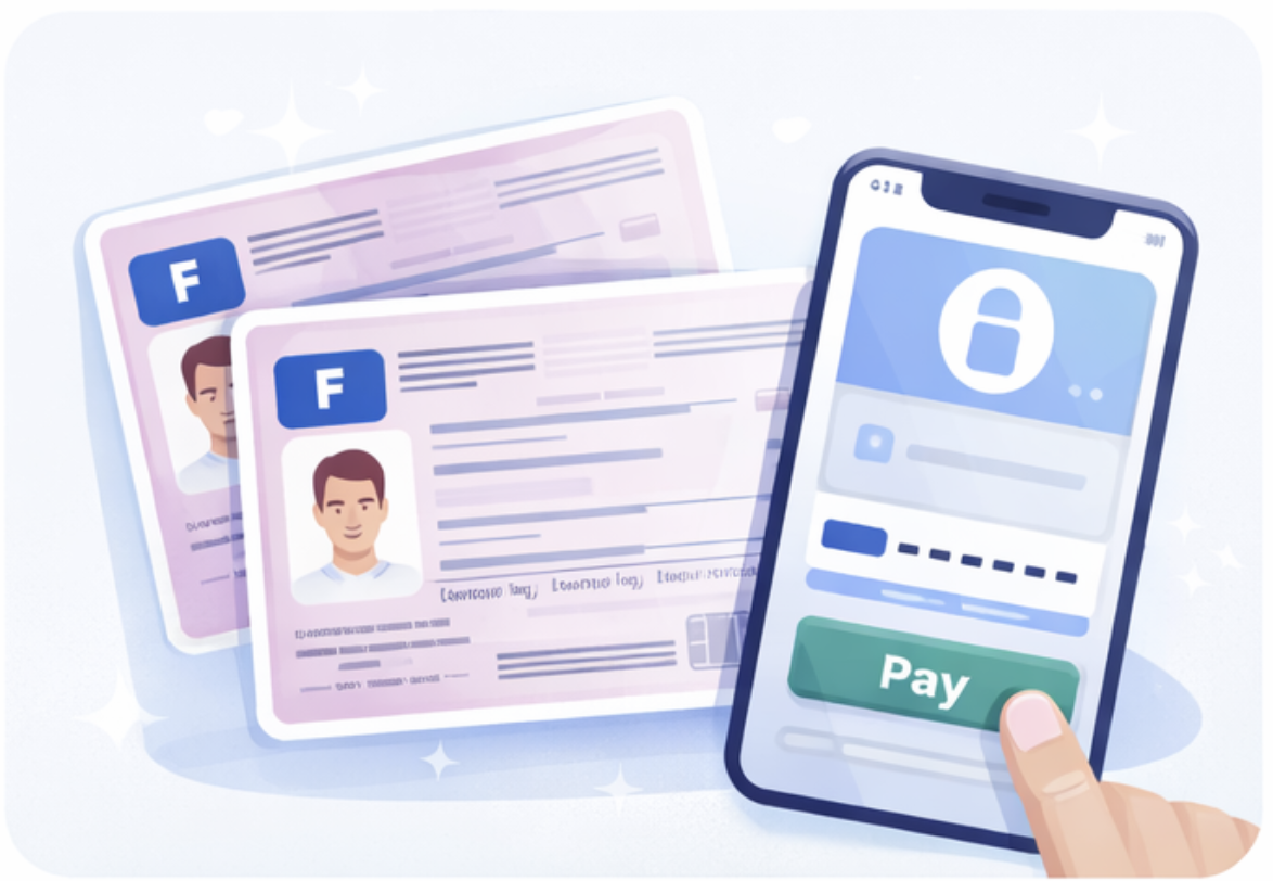 Upload license and pay JAF fee